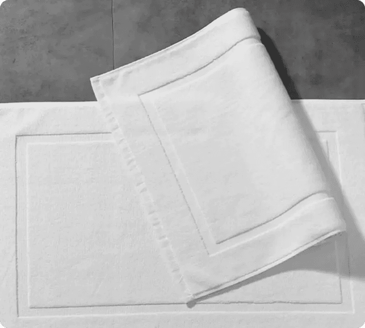 100 % cotton 32s/2 loop frame border bath mat hotel