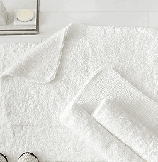 Pure cotton long plush pile hotel bath rug