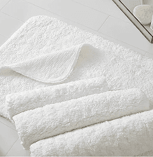 Pure cotton long plush pile hotel bath rug