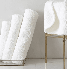 Pure cotton long plush pile hotel bath rug