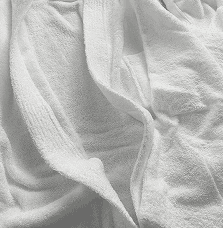 White cotton 5 star hotel terry toweling bathrobe