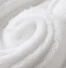 White fluffy microfiber coral velvet hotel bathrobes