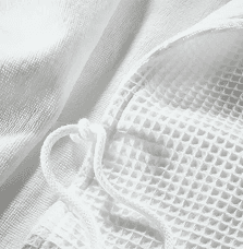 100 % cotton white 400gsm double layer terry waffle bathrobe for hotel