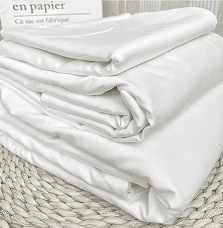 300 thread count plain satin cotton white hotel top sheets