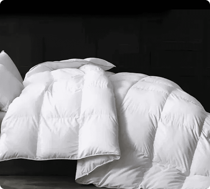 Pure white cotton hotel down comforter 70% down 30% feather