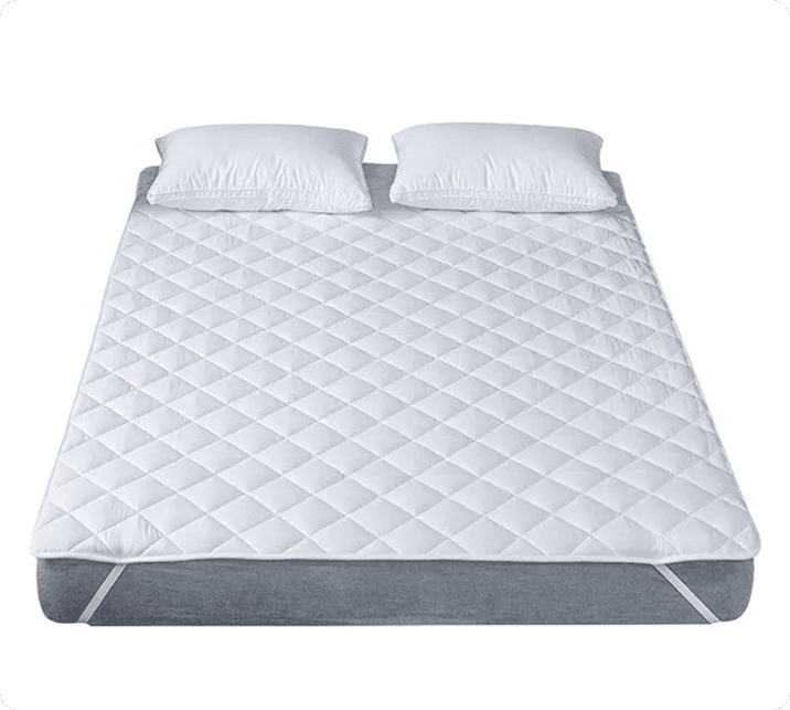 Cotton 200T microfiber quilted hotel mattress cover with corner straps