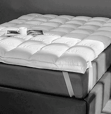233TC cotton shell 1500gsm duck down feather quilted mattress topper for hotels