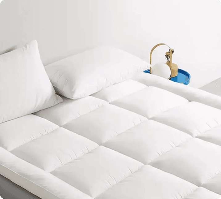 Cotton 233T down-alternative microfiber quilted 1500gsm hotel mattress topper
