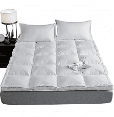 Double layer goose down feather bed hotel mattress topper