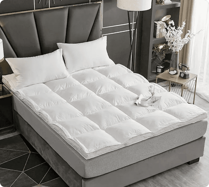 Double layer goose down feather bed hotel mattress topper
