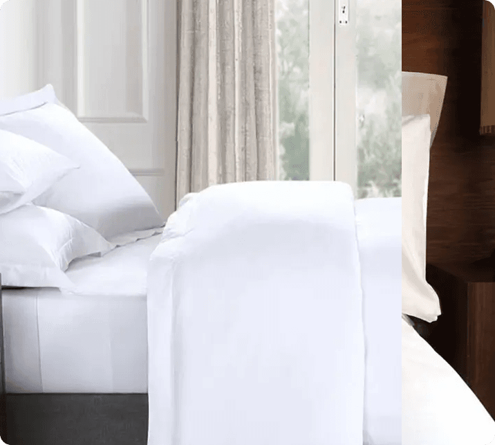 50 cotton 50 polyester blend 200T percale plain weave bedding for hotel