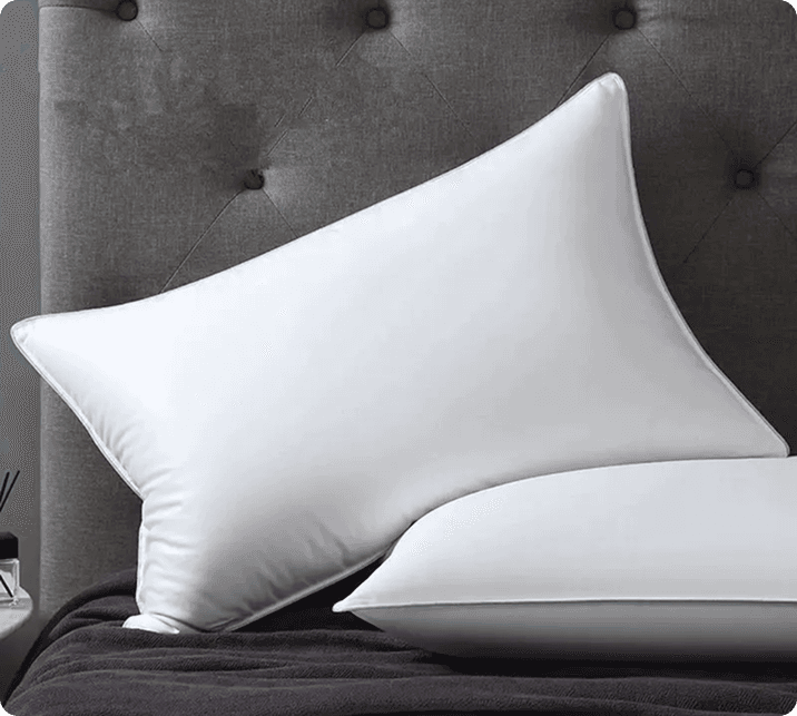 260 thread count cotton down proof shell 50% hotel goose down pillows