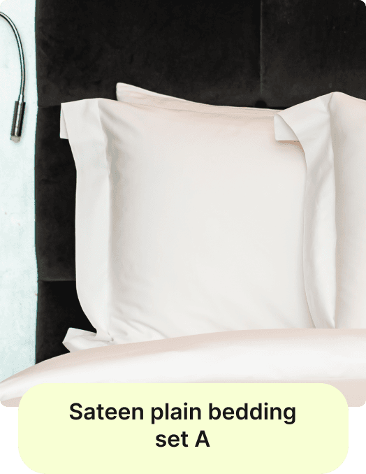 Sateen Plain Bedding Set 