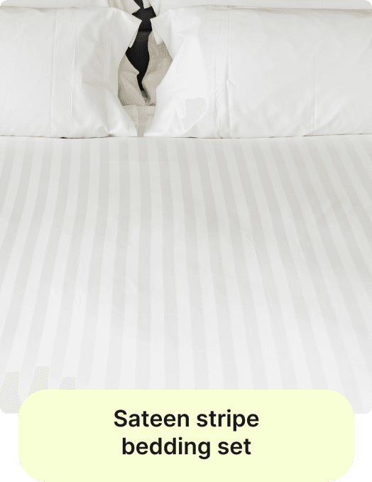 Sateen Stripe Bedding Set