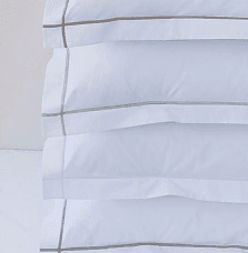 Elegant embroidered hotel bedding white cotton sateen 300TC