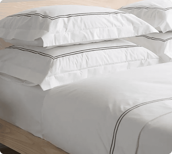 300 thread count cotton sateen stripe hotel textile bedding set