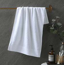 Diamond weave dobby border combed cotton plain terry hotel towel set