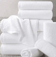 Pure cotton 32s double twist plain terry white hotel towels